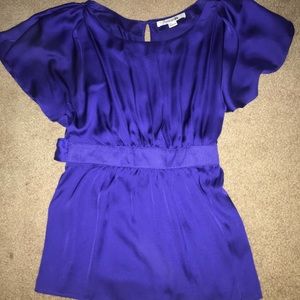 Dark blue/purple silk blouse